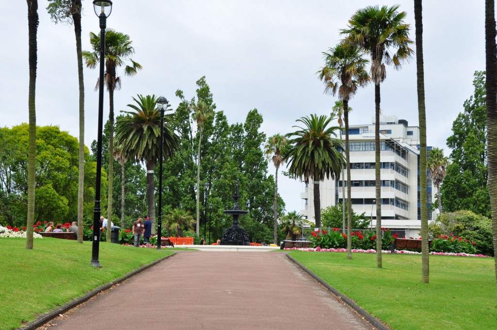Walking in Albert Park, close to the Auckland Art Gallery